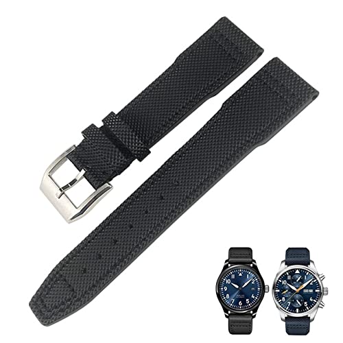 Correa de reloj IW377714 Mark18 de nailon y piel de becerro 21mm 20mm