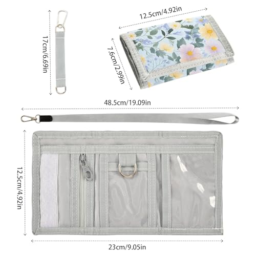 ALAZA Kids Wallets for Boys Girls Toddler Trifold Wallet Children Small Korean Flower with Zipper Coin Pocket3