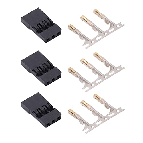 Kit de 100 conectores macho JR chapados en oro miniatura 6