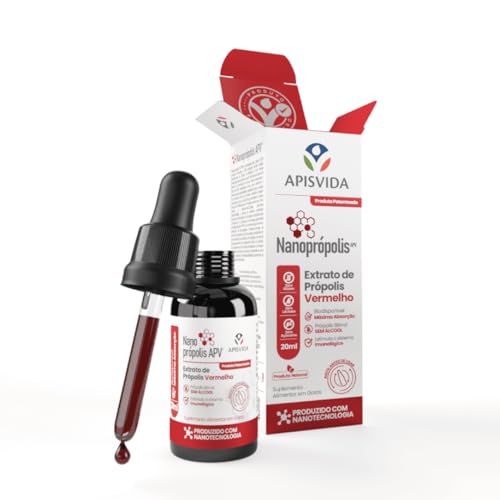 Apis Vida Nanoprópolis APV® - Extrato de Própolis Vermelho - Estimula o Sistema Imunológico - Sem Ál