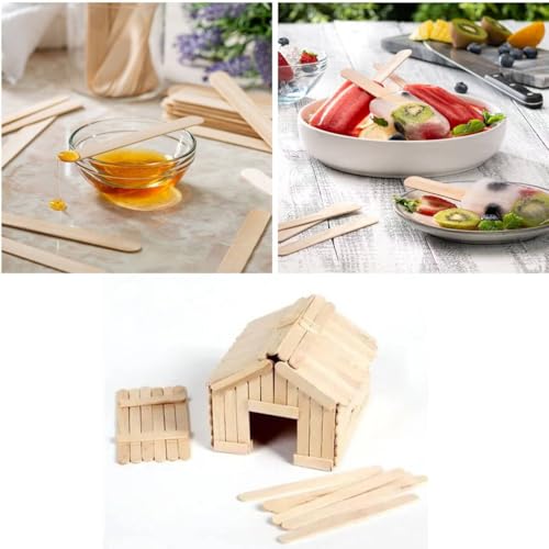 700 Stück Augenbrauen Holzspatel für Haarentfernung, Gesicht Holzspatel Waxing Applikator Kleine Holzstäbchen für Haarentfernung oder Holz Handwerk (88x5mm)