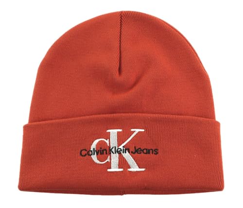Bonnet Calvin Klein Monologo Embro couleur Burnt Clay en finitions premium