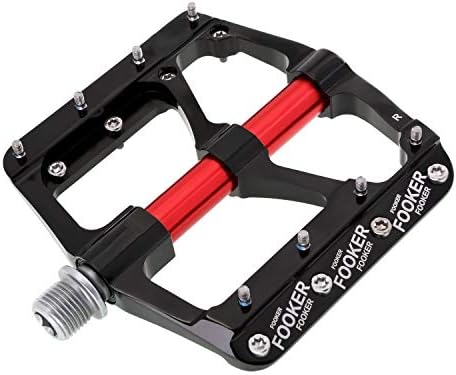 FOOKER Bike Pedals Non-Slip Aluminum Alloy MTB Mountain Bike Pedals 3 Bearing 9/16" for Road BMX MTB Fixie Bikes