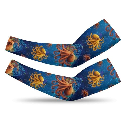 Meaudiwes Tattoo Cover Up Sleeves Arm Sleeves Ocean Animal Print Octopus