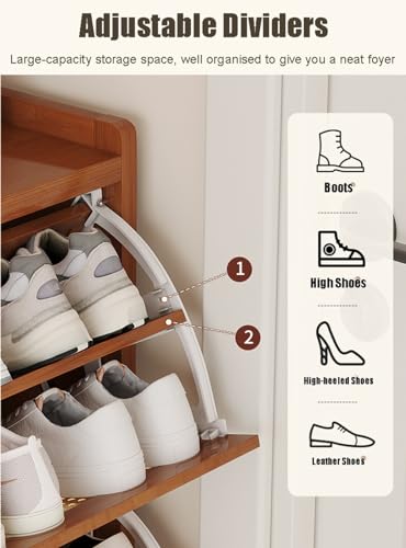 Meuble d'entrée à gobelet avec rangement double couche compact - 6