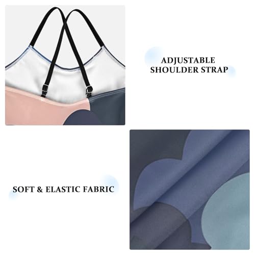 Bolaz Girls Swimsuits One-Piece Bathing Suits Multicolor Kids Sport Summer Beach Swimwear for 3-10 Years Old-Colors Art Cloud Rainbow3