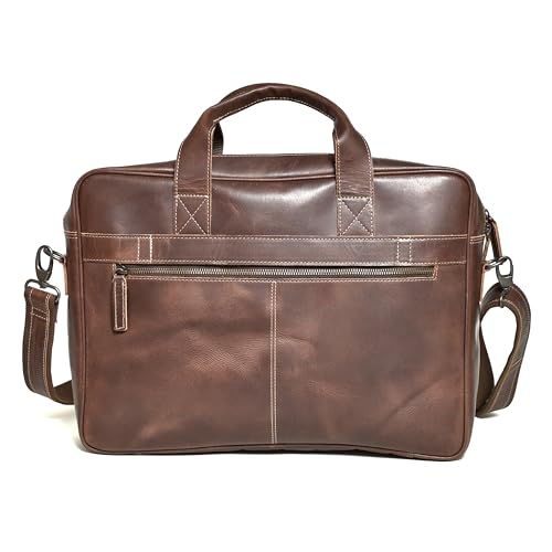 Leather Laptop Bags for Men and Women 16 inch Trolley Compatible Messenger Briefcase Work Office School College Satchel Bag2
