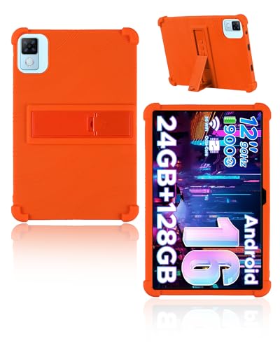 Étui tablette DOOGEE U12 silicone orange coque de protection enfant ajustable