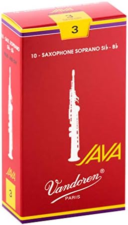 Vandoren SR303R Soprano Sax JAVA Red Reeds Strength 3; Box of 10