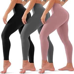3 Pack High Waisted Leggings for Women No See Through Yoga Pants Tummy Control Leggings for Workout Running Buttery Soft