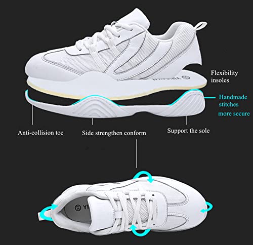Dadawen Cheer Shoes For Youth Girls Women White Cheerleading Dancing Shoes Athletic Training Tennis Walking Breathable Competition Cheer Sneakers White Us Size 7/Eu Size 38 #TOP2