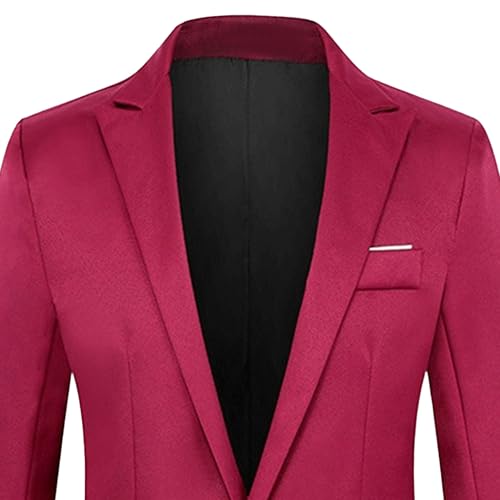Men's One Button Lightweight Suit Jacket Business Daily Slim Fit Blazer Solid Color Formal Casual Sport Coat2