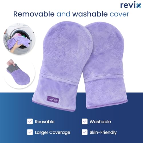 REVIX Microwavable Heating Mittens for Hand and Fingers, Heated Hands Mitts Warmers 1 Pair, Unscented Hand Muff - Image 4