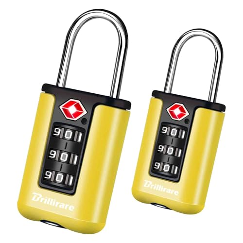 BRILLIRARE TSA Approved 2-Pack Combination Luggage Locks