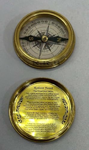 Brújula de Latón Nautical Replica Hub USN1892, ligera y portátil, 2 pulgadas miniatura 5