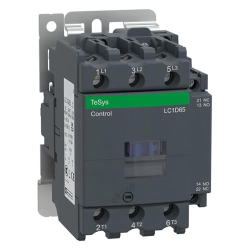 Contacteur tripolaire 65 A LC1D65M7C alimenté en 220 V 50/60 Hz pour tableau