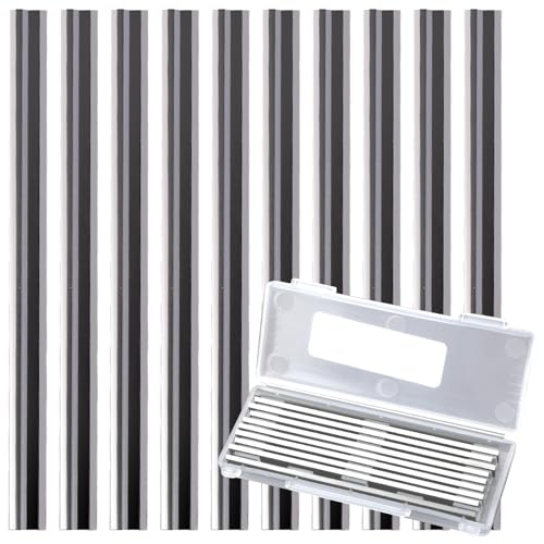Sughug Juego de Cuchillas para Cepilladora,10 Piezas 82mm Acero de Alta Velocidad Cuchilla para Cepillo Reversible, Para Madera Duras Blandas Tablero De Madera Contrachapada Eléctrica(82x5.5x1.2mm)