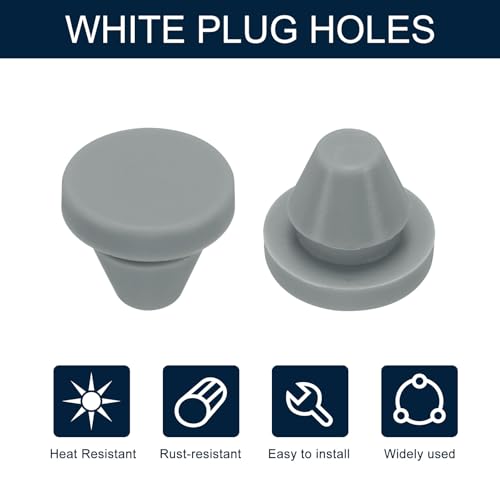 Image of uxcell 10pcs Hole Plugs 3 /8 Inch (8.8mm) Grey Silicone Waterproof Dustproof