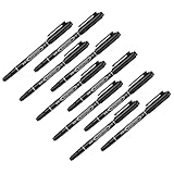 INOOMP Tätowierungs Mapping Stifte 10 Stück 0,6mm 1,2mm Microblading Augenbrauen Markierstifte Schwarz Für Präzise Make up Positionierung Und Langzeitgebrauch