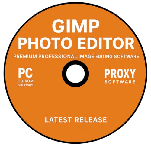 GIMP Photo Editor 2025 on CD Disc | Premium Professional Image Editing Software Compatible with Windows 11 10 8.1 8 7 Vista XP PC 32 & 64-Bit, Mac & Linux | Lifetime Licence & No Monthly Subscription