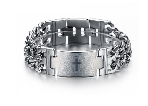 Asma Jewel House Metal Bracelet for Men (Silver)