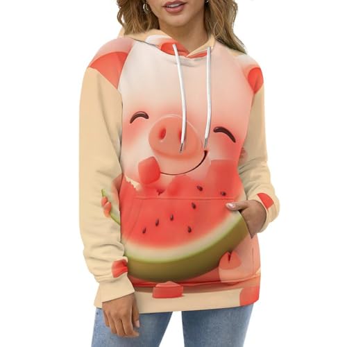 Sweat Cochon Mangeant une Pastèque : Restez au Chaud avec Style Unique