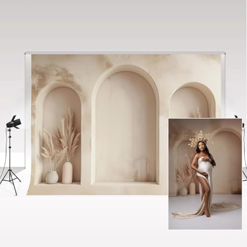 Kate Fondo de fotografía 3x2m/10x6.5ft Arco Boho Adultos Niños Cumpleaños Boda Maternidad Arte Retrato Bohemio Pampas Hierba Decoración Accesorios Telón de Fondo Sesión de Fotos