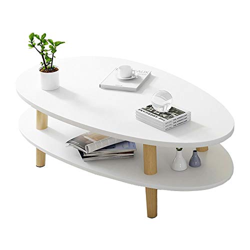 WYZBD Coffee Table, a Large-Capacity Oval Table for bedrooms, Living 9