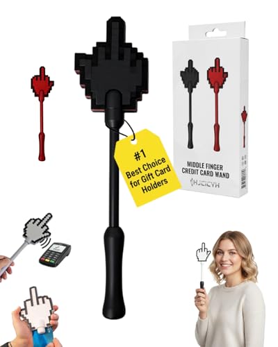 3D Printed Credit Card Wand Tap to Pay, 2026 New Funny Pixel Design Novelty Debit Holder Payment, Contactless Payments Holders Accessory Magic Gag Gift for Family and Friends(#A-Red+Black)
