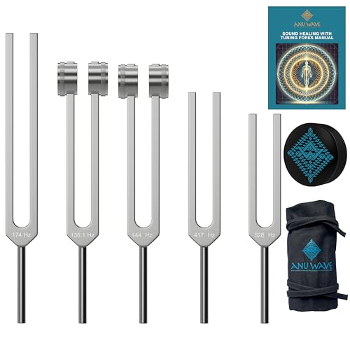 ANU WAVE Tuning Forks for Healing Set of 5 (174Hz,