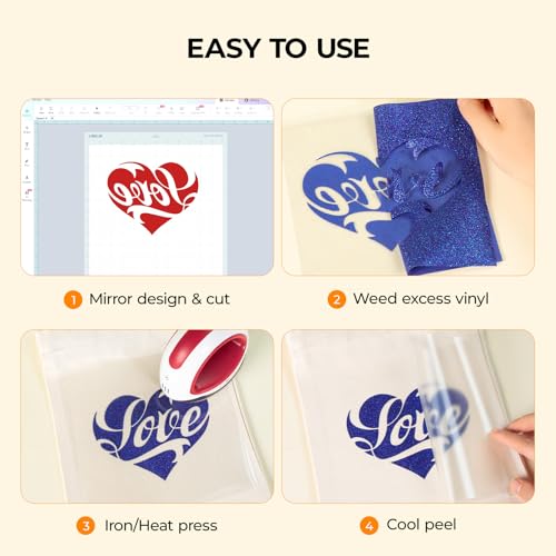 Image of HTVRONT Royal Blue Glitter HTV Heat Transfer Vinyl - 12 inch x 10ft Royal Blue Glitter Iron on Vinyl for Shirts, Glitter HTV Vinyl Rolls for Heat Transfer Design