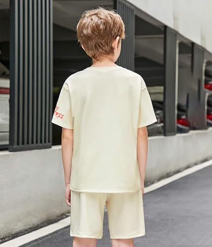 Image of KYDA KIDS Boy's 100% Pure Cotton Premium Printed Tshirt and Shorts Co-ords Set for boys