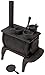 Old Mountain 10142 Black Mini Box Stove Set, with Accessories, 10 1/2 Inch Tall, Toy