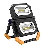 ★ Mango portátil y reflector plegable: el soporte de lámpara ajustable de 180 grados le permite colocarlo en cualquier lugar que desee. La luz de trabajo COB 2X10W puede girar 360 grados y proporciona un rango de iluminación más amplio que la luz de trabajo similar en el mercado, fácil de manejar con diversos entornos de trabajo.