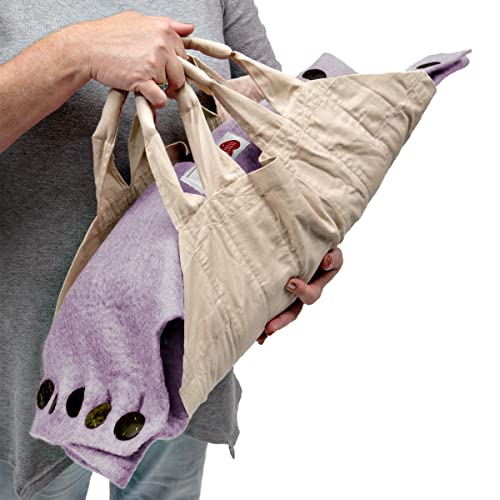 Sweet Goodbye Cocoon® - Eco-Friendly Pet Burial & Cremation Ceremony Kit (Premium Wool) - Casket For Dogs And Cats – Size For Every Breed (Choose Size & Color) (Small, Lavender) #TOP5