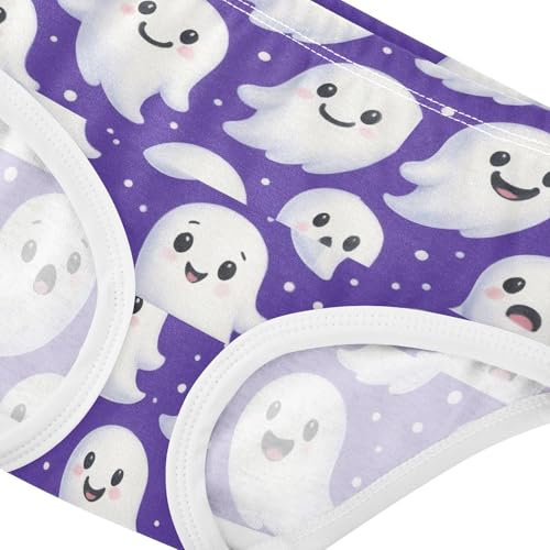 Joisal Stylish Toddlers Underwear Floral 2t Cotton Girl Panties Cute Cute Cartoon Ghosts Purple Briefs Underpants4