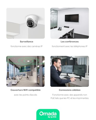 TP-Link Omada ES210GMP, 10-Port Gigabit Easy Smart Switch, 123W Budget, 8 x PoE+ Ports, 1 x RJ45 + 1 x SFP Combo, Plug und Play, VLAN QoS IGMP Snooping, PoE Auto-Recovery Lüfterlos Cloud-Verwaltung