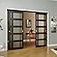 Black 5-Lite Frosted Glass