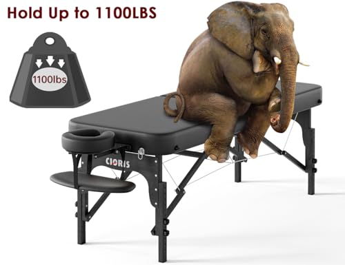 Image of CLORIS 84 inch Professional Massage Table 2 Section Portable Hold Up to 1100LBS