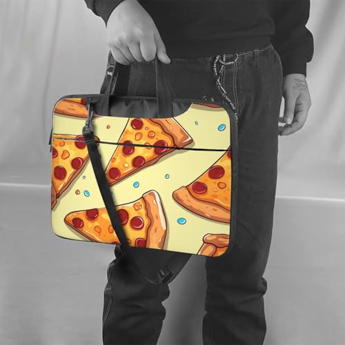 Sac ordinateur portable pizza avec poignée à sangle imperméable