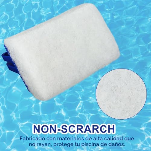 Miniatura 3 de 3 Piezas Cepillos De Esponja Para Piscina, Cepillo Piscina Multifunción Cepillo De Limpieza De Piscinas, Piscina Pared Pincel Con Mango Cepillo De Esponja Para Bañera Para Limpiar Suciedad Y Musgo