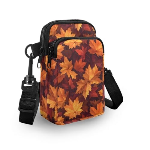 Image of Hawaiian Tribal Small Crossbody Bags for Women Cell Phone Bag Purse, Sea Turtle Zipper Sling Purses Shoulder Bag