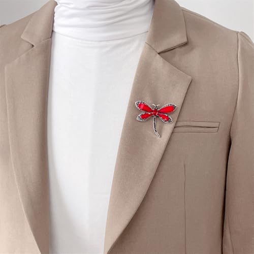 Image of Dragonfly Resin Brooch Lapel Pins for Women Girls Cute Elegant Animals Brooches for Dresses Suit Hat Bag Fashion Trendy Jewelry Ceremony Banquet Decoration