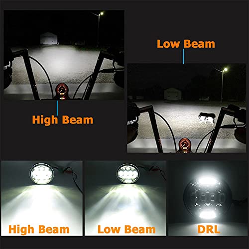 5.75 Polegadas 80W Farol Dianteiro Alto De Feixe Baixo DRL Farol Led De Olho Anjo Acessórios Para Mo