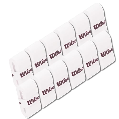Wilson Surgrip Pro Overgrip Comfort Blanc - La qualité supérieure pour manche de tennis x12