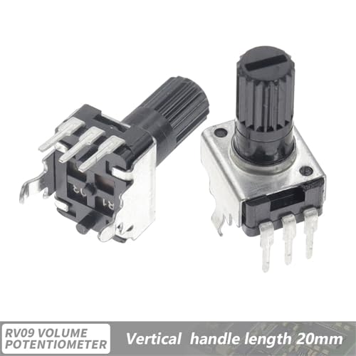 Potenciómetro RV09 3 pines resistencia ajustable eje vertical 20mm 0932 pack 2