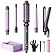 BESTOPE PRO 5 in 1 Hair Curling Wand, Hair Curler Set with Thermal Brush and Hair Straightener, 13 Temperature Control for All Hair Lengths, with Heat Resistant Mat, Glove, Clip, Rose Gold