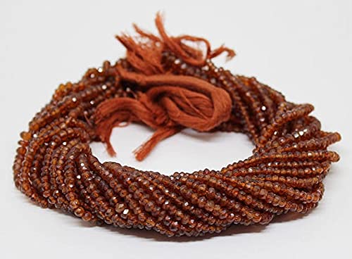 Hessonite garnet pour fabriquer des bijoux bohèmes chics et colliers artisanaux en perles rondelles
