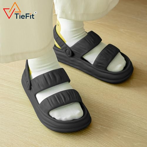 Image of TieFit Extra Soft Cushion Arch Fit Support Comfortable Adjustable Ankle Strap Outdoor Daily Use Sandal Slide For Men