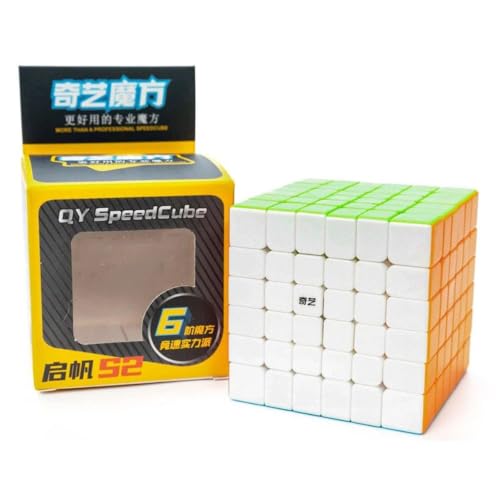 Image of QiYi QiFan S2 6x6 Speed Cube | Stickerless Bright Finish and Frosted Surface | Smooth Turning, High Stability and Budget Friendly 6x6x6 Professional Puzzle